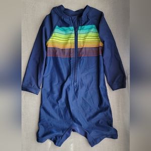 Rainbow long sleeved rashguard one-piece - Baby Boy Swimwear Rashguard